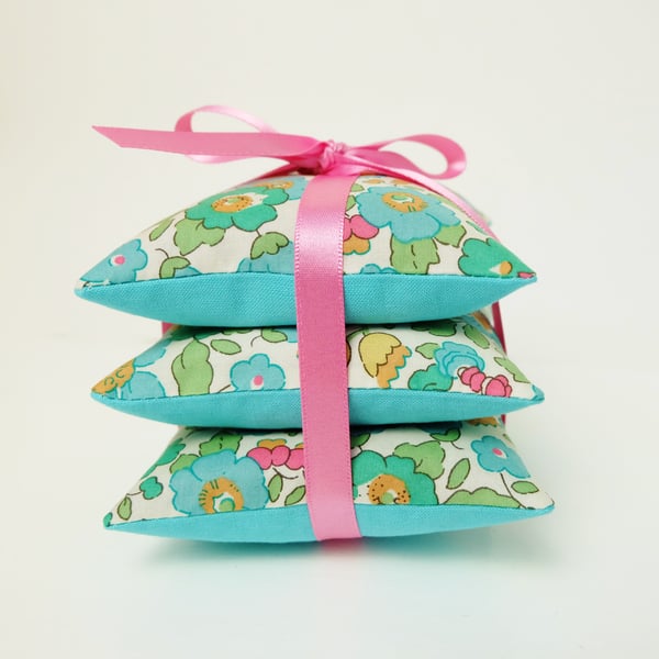 Liberty Betsy Turquoise Lavender Sachet Trio