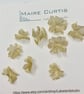 Metallic Gold Silk organza cherry blossom flowers - Image 3