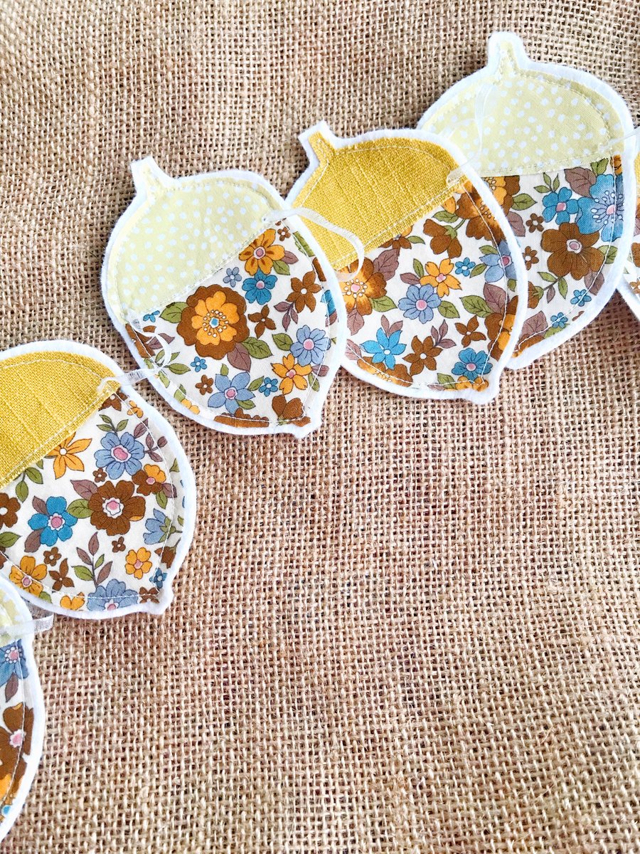 Autumn Acorn Bunting Garland