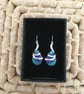 Wave Drop Earrings in Peacock Colours - Image 1