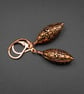 Copper handmade drop earrings , boho  copper jewellery - Image 4