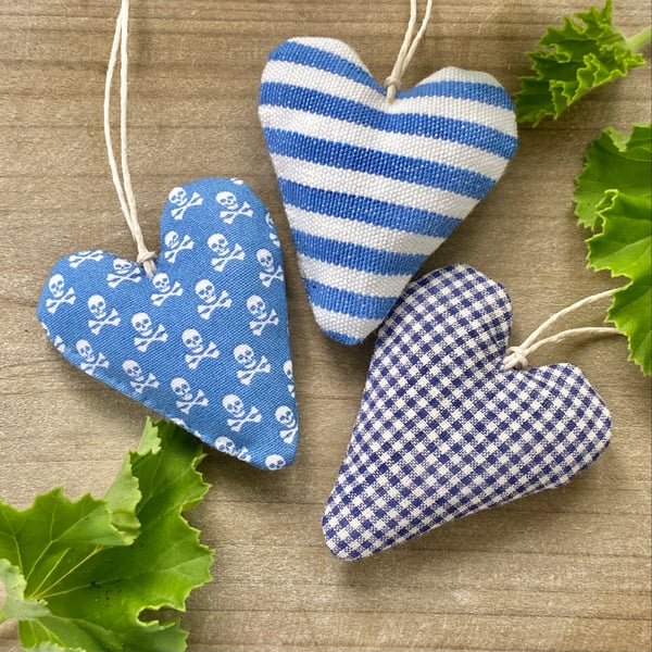 SALE ITEM - blue mini hearts
