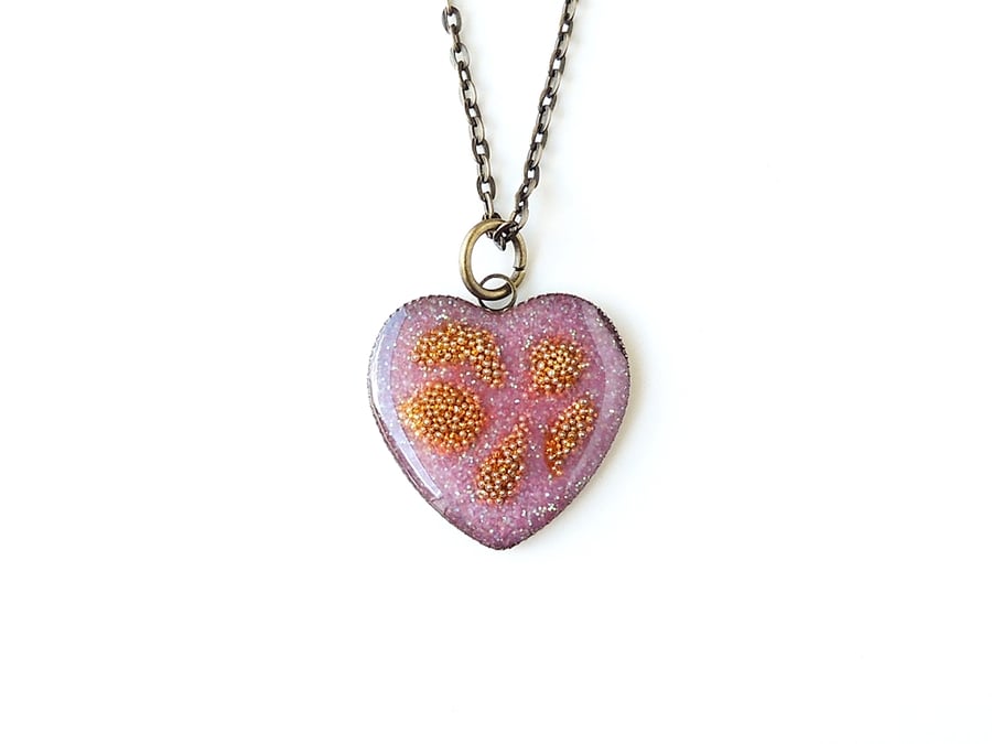 Purple & Gold Necklace - SALE (1825)