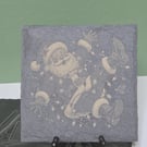 Laser engraved Christmas slate