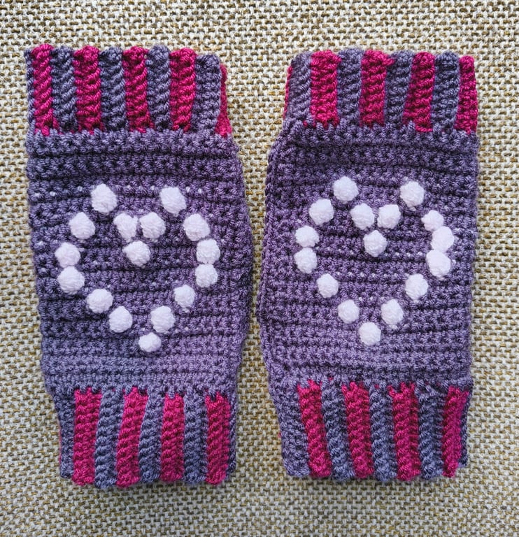 Fingerless Gloves Handwarmers Crochet Ladies