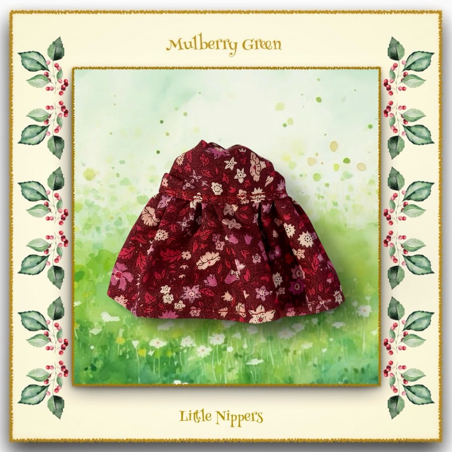 Pip Squeaks Burgundy Flowered Dress
