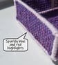 Small tray for small desk items - purple colour - Image 5