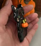 Cinders the black cat ceramic Halloween decoration - Image 3