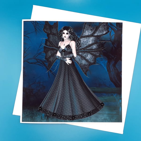 Gothic Birthday Card - 8x8 inches, 20x20cms, Handmade 