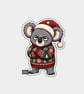 Unique Funny Christmas Gift Tags For Adults, 6pk - Cute Sulking Grumpy Koala