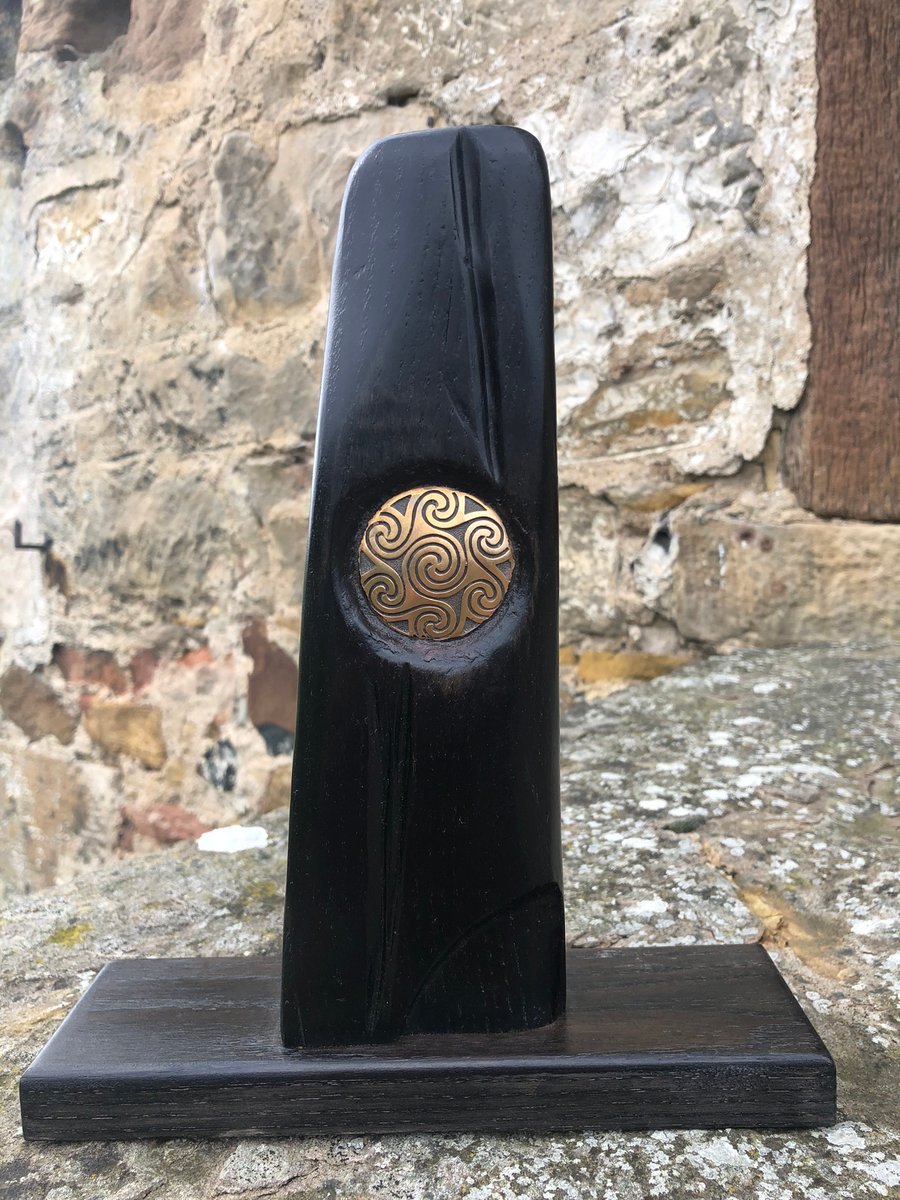 Bog Oak Monolith Sculpture