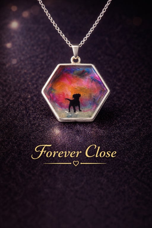Memorial resin jewellery
