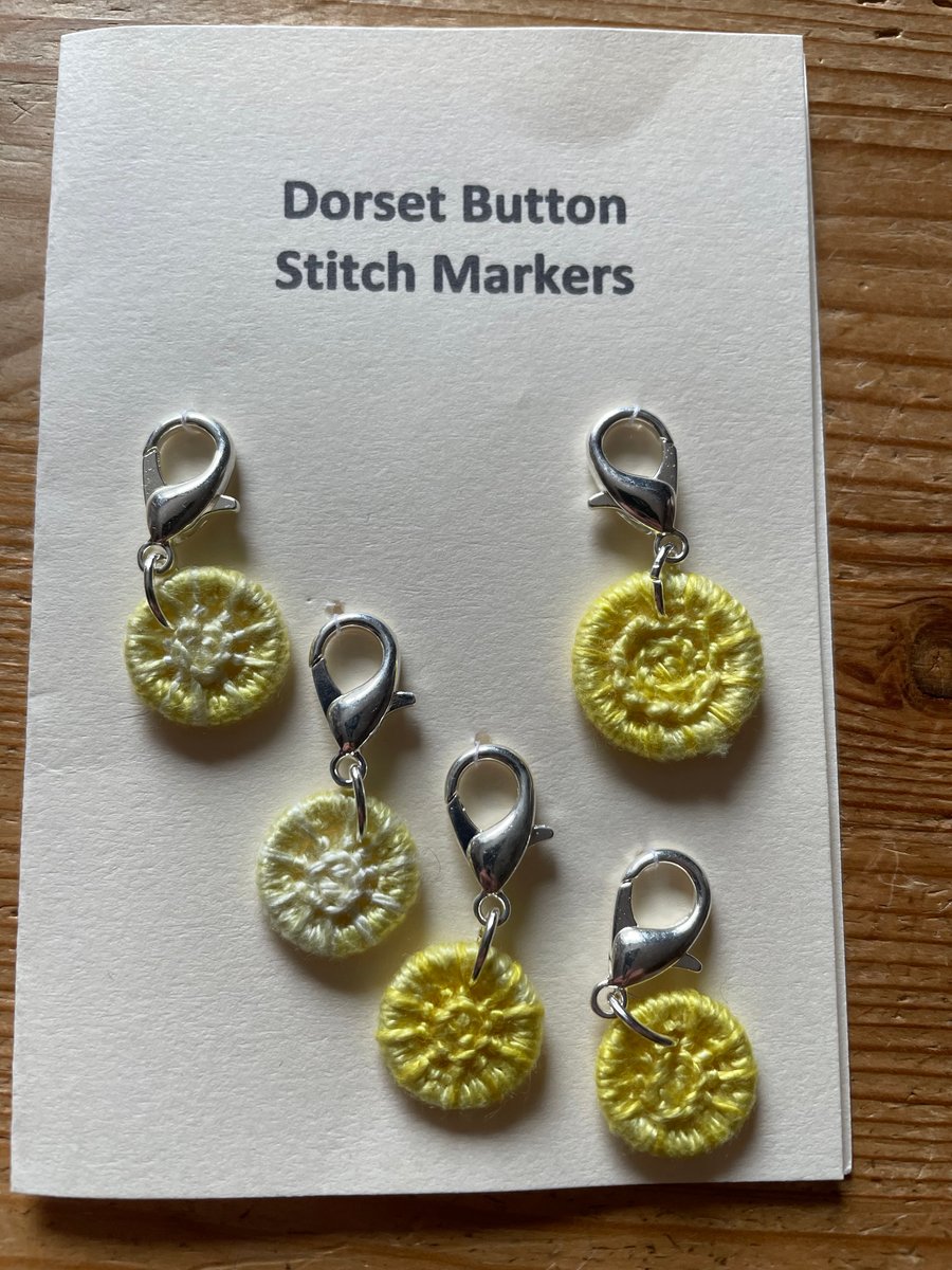 Set of 5 Dorset Button Stitch Markers