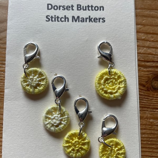 Set of 5 Dorset Button Stitch Markers