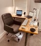 Corner Office Desk - Two Board, Custom Made Corner Desk Reclaimed Scaffold Board - Image 1