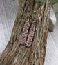 Copper Earrings, Patterned Bar Droppers with Niobium Ear Wires - Image 8