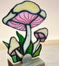 Stained Glass Mushroom, Glass Art, Fungi, Nature - Image 2