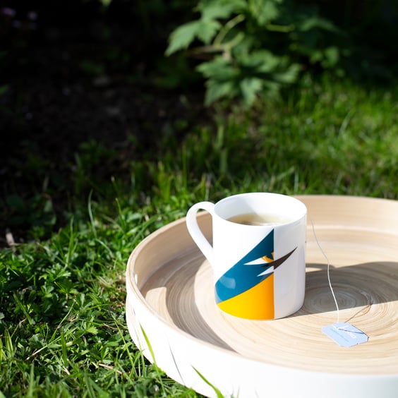 Bird Print Coffee Mug - Kingfisher Small Mug