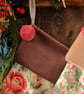 Christmas Stocking Vintage Little Chatsworth Pom Pom Purple - Image 5