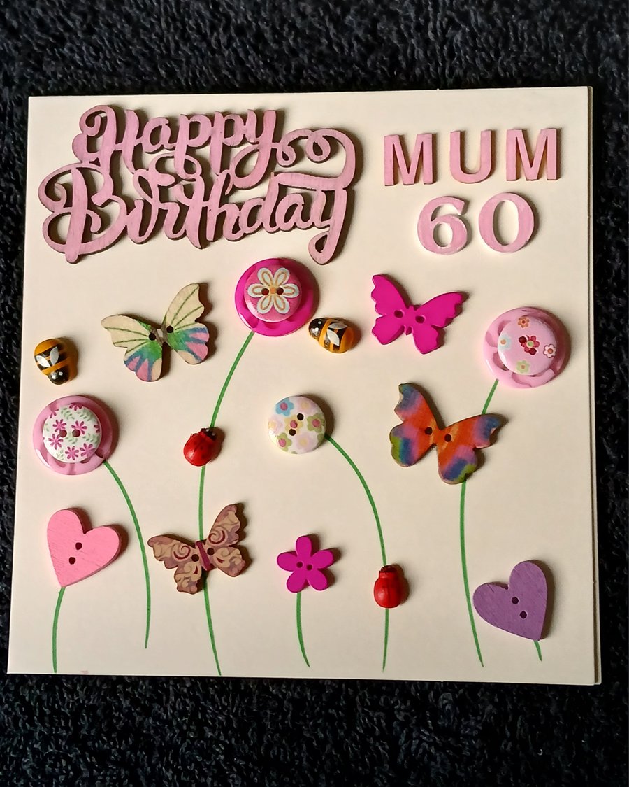 Mum 60th birthday card 