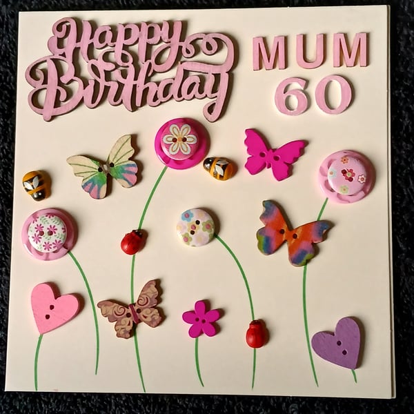 Mum 60th birthday card 