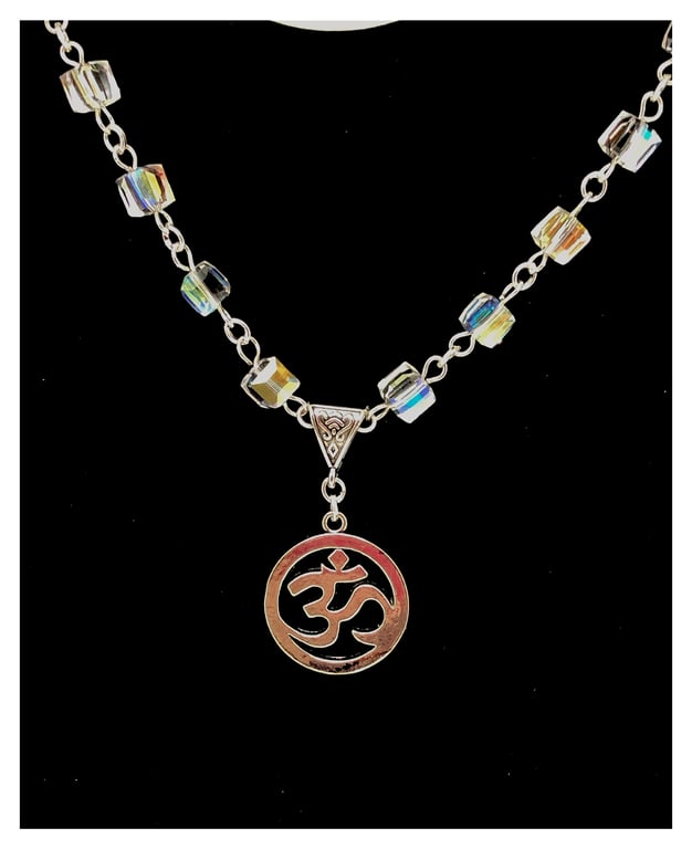 SALE OOAK Ohm symbol necklace 