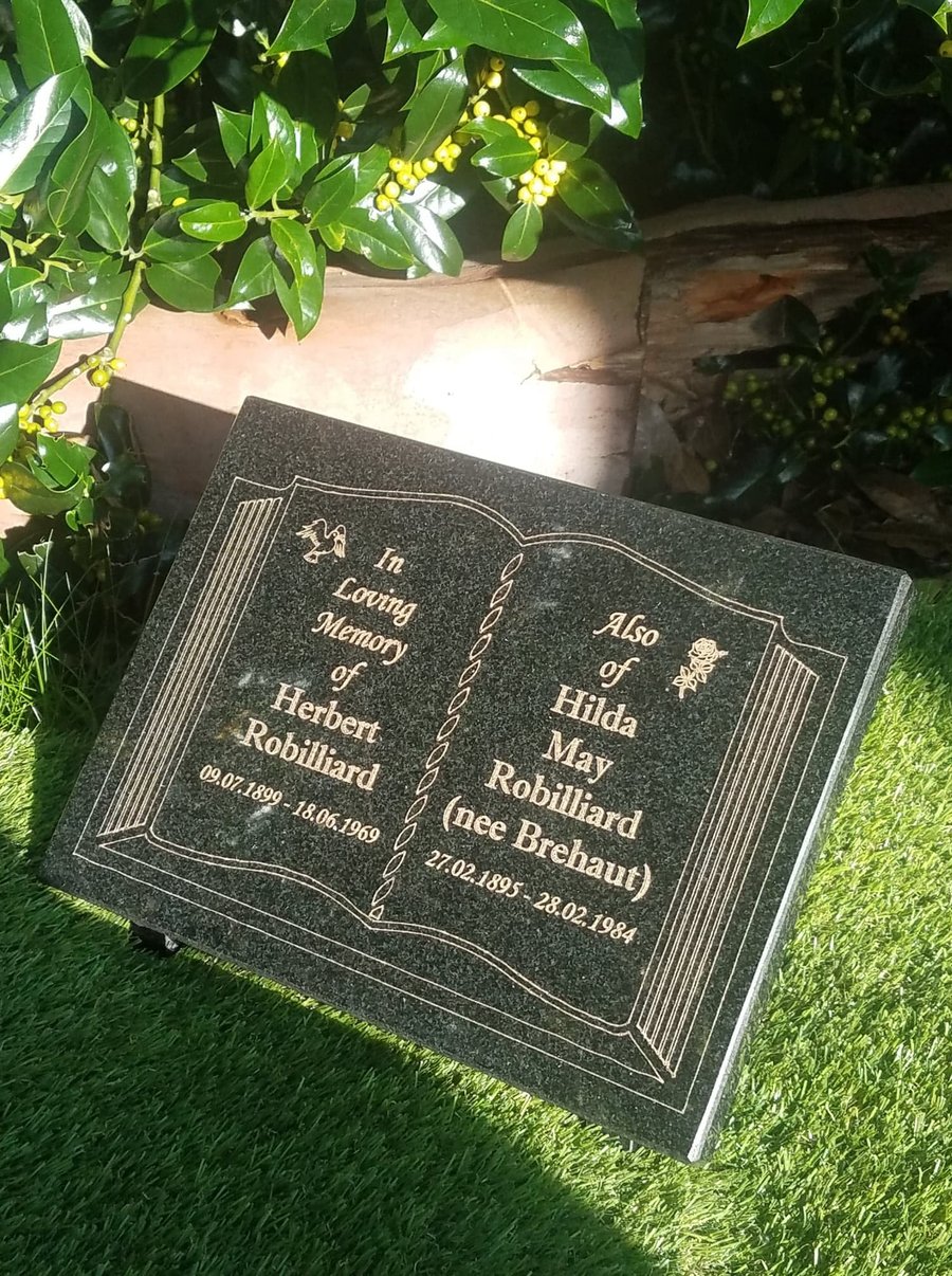 Memorial Grave Plaque Stone Engraved Bible Head... Folksy