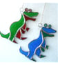 Dinosaur T Rex Suncatcher Green Red Stained Glass Handmade  - Image 7