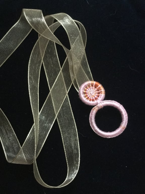 Dorset Button Reading Glasses Holder, Pink and Orange 