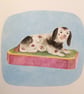Painting of a ceramic dog - Image 1