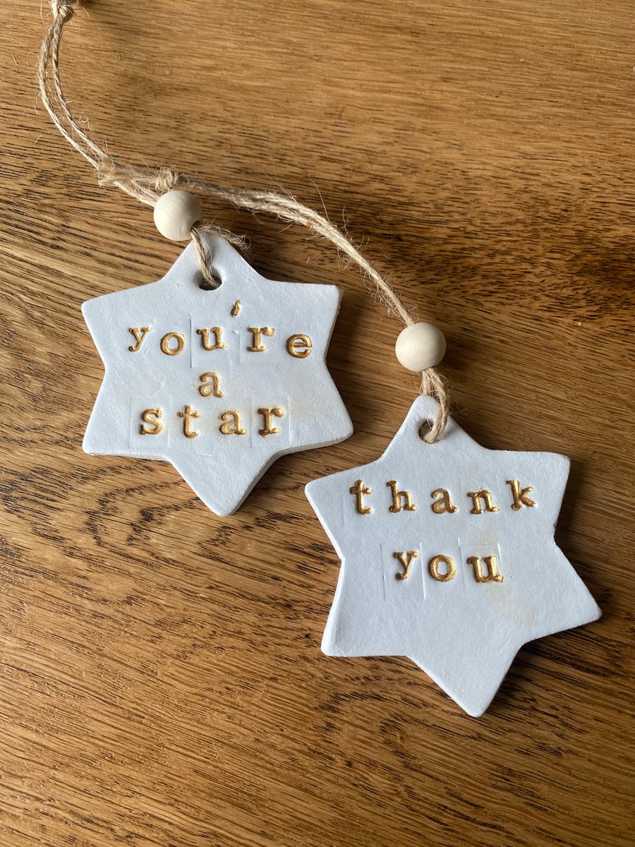 Clay Star Decoration: Handmade Ornament
