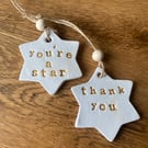 Clay Star Decoration: Handmade Ornament