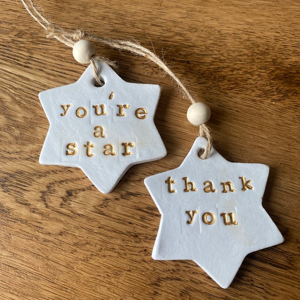 Clay Star Decoration: Handmade Ornament