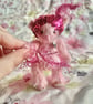 Daphne, miniature pink mohair bear, hand sewn collectible bear  1920s - Image 2