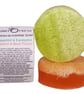 Loofah Glycerine Soap, Peppermint Grapefruit, 100 %Natural & Handmade, 120g
