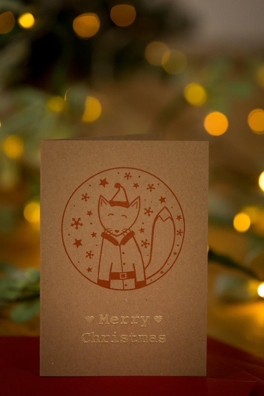 Christmas Mr Fox greetings card