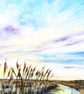 Big Sky Land and Skyscape Oil Painting : Ouse Fen Reeds and Wetlands - Image 4