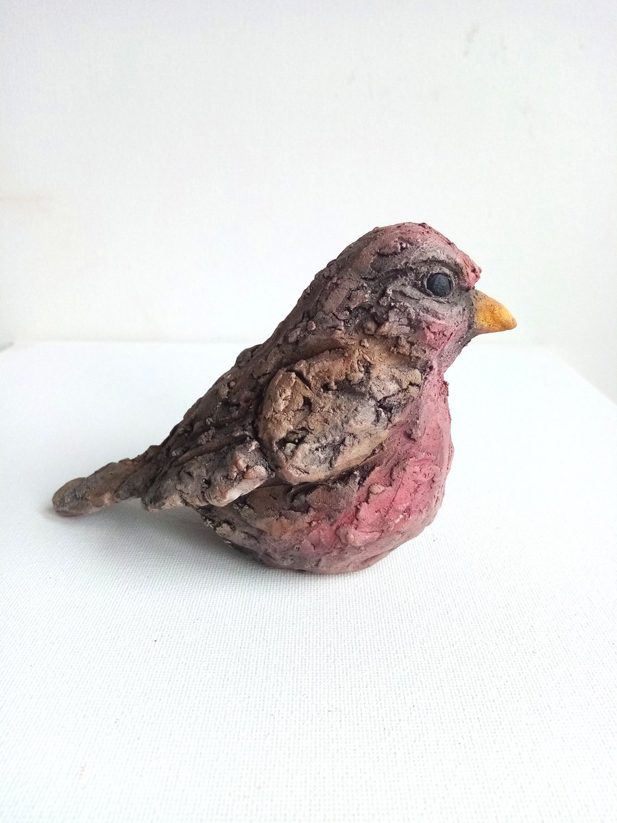 Redpoll sketch sculpture 