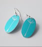 Dandelion oval earrings in turquoise - Image 1