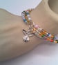 Set of 3 Stacking Memory Wire Cuff Bracelets with a Silver Plated Angel Charm - Image 9