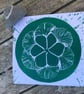 Original lino print Ginkgo leaf card - Image 3