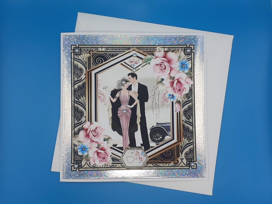 Art Deco Anniversary Card
