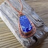 Copper Thames Victorian pottery shard rustic pendant