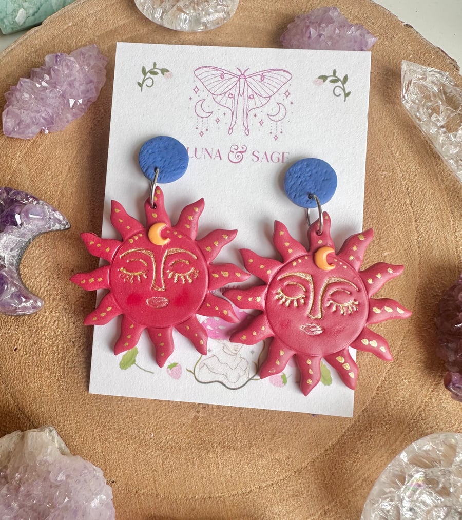 Terracotta Sunshine Polymer Clay earrings