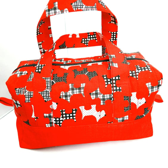 Bags, Box Shaped Make Up Bag , Zip and Handles, Multi Use, Sewing, Crochet