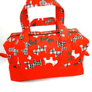 Bags, Box Shaped Make Up Bag , Zip and Handles, Multi Use, Sewing, Crochet