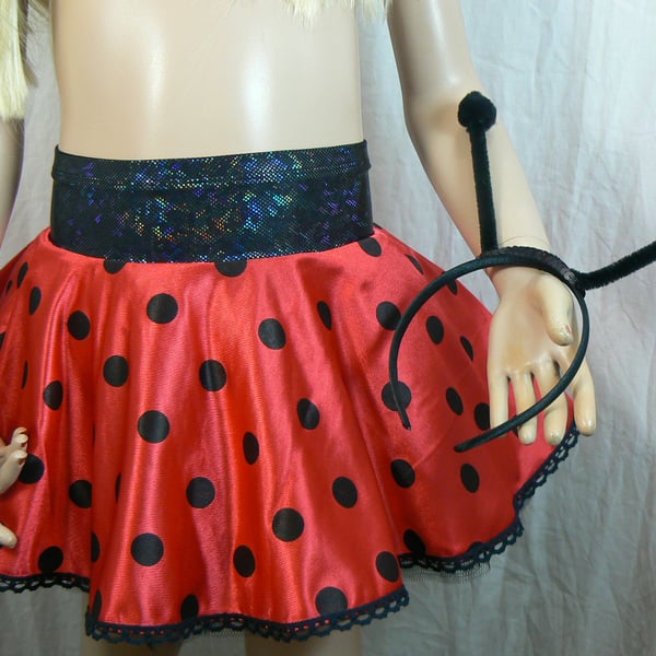 Ladybird skirt with headband antennae 