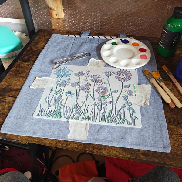 Hand painted tote bags 