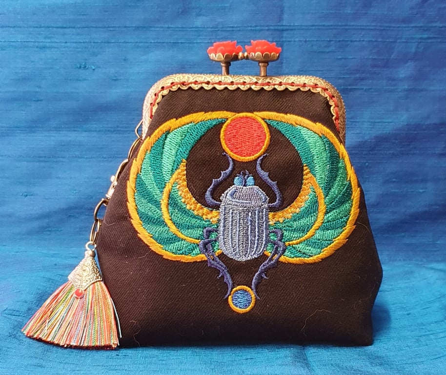 Egyptian Scarab Coin Purse