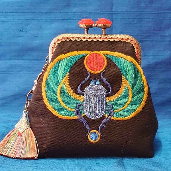Egyptian Scarab Coin Purse